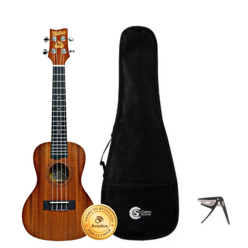 Ukulele Concert Profissional Mahina 23K Acústico Sapele Bag - Ukulele ...