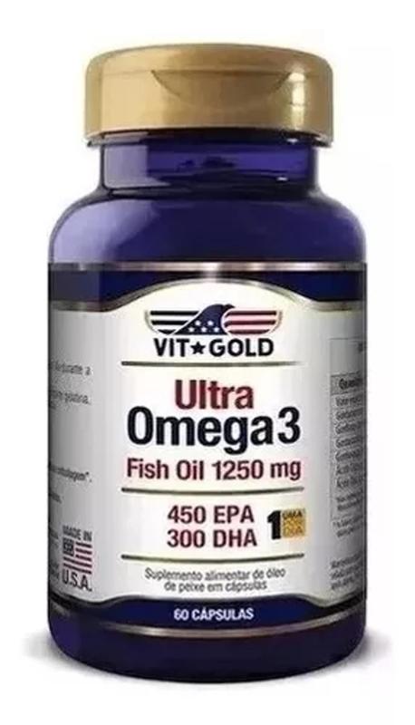 Ultra Ômega3 1250mg 450 Epa/300 Dha Vitgold Com 60 Cápsulas - vit gold ...