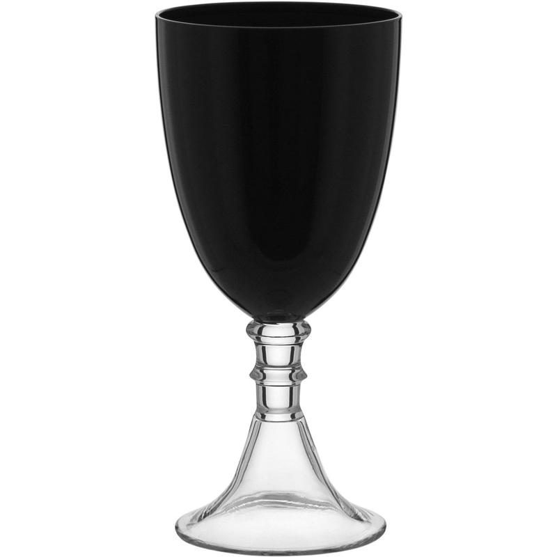 Unidade de taça em vidro preto para água ou vinho 480ml - Bormiolli ...