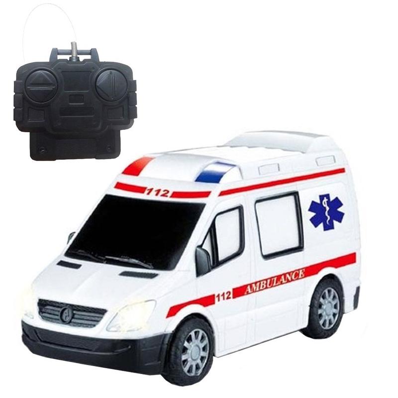 Van De Resgate Ambulância Controle Remoto Som E Luz Branco - Zoop Toys ...