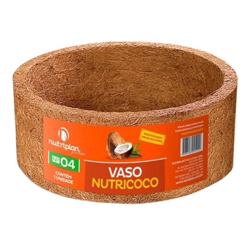 Vaso Natural De Fibra de Coco Grande 25x13cm Individual 04 Nutricoco ...