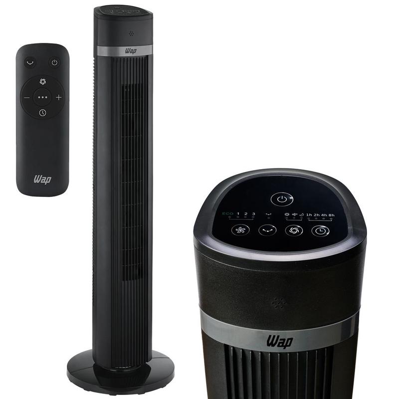 Ventilador de Torre Vertical Silencioso com Controle Remoto 4 Ajuste ...