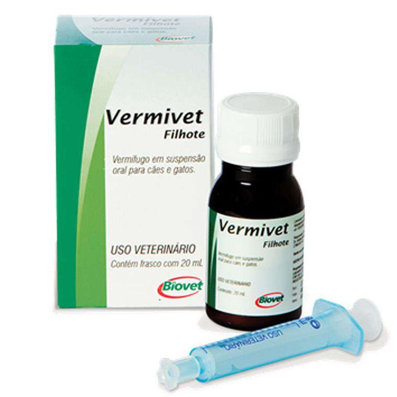 Vermífugo de Filhotes Vermivet para Cães e Gatos - 20mL - Biovet ...