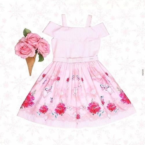 Vestido Festa Paraiso Menina Tam 4 6 8 10 Infantil Luxo 9963 - Paraíso ...
