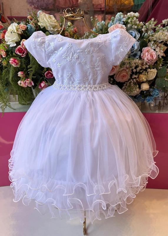 Vestido Infantil de Batizado Luxo - 1.2.3.4 - Paty Batizados - Vestido ...