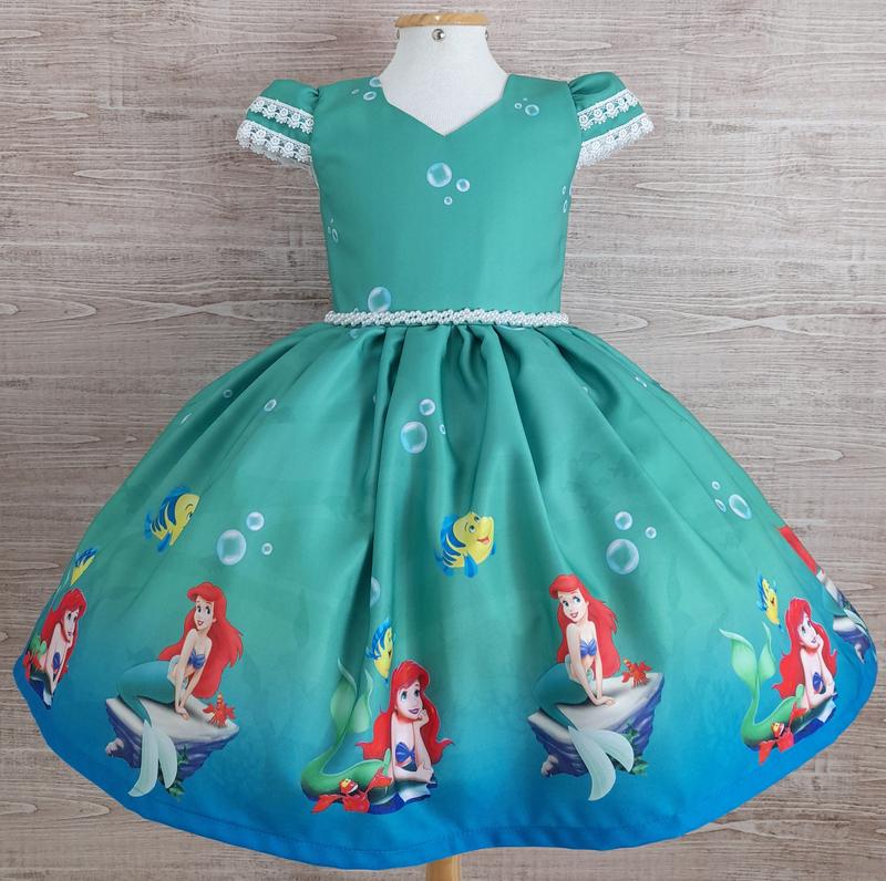 Vestido infantil Pequena Sereia - Ateliê Bella Princesa - Vestido ...