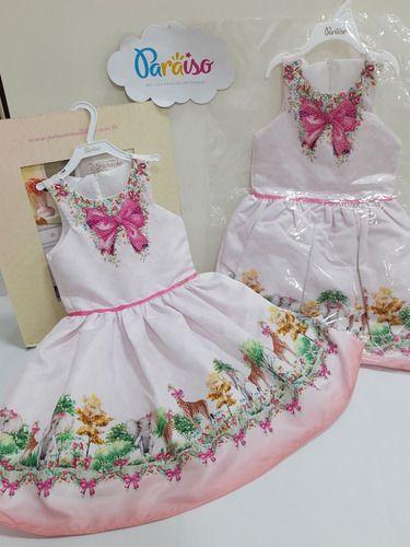 Vestido Paraiso Menina Festa Luxo Infantil 4 6 8 10 Ref 8743 - Paraíso ...