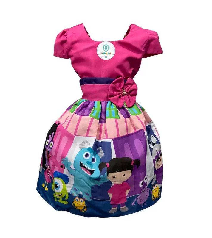 Vestido Temático Boo Monstros SA - Tam.P - PopKids - Vestido Feminino ...
