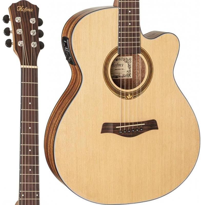Violão de Aço Elétrico Hofma HMA 295 STNT Natural Satin Mini Jumbo ...