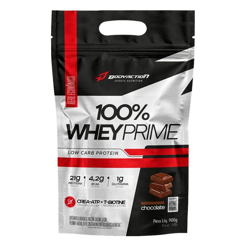 Whey 100% prime adoçado com stevia 900g - body action - Whey Protein ...