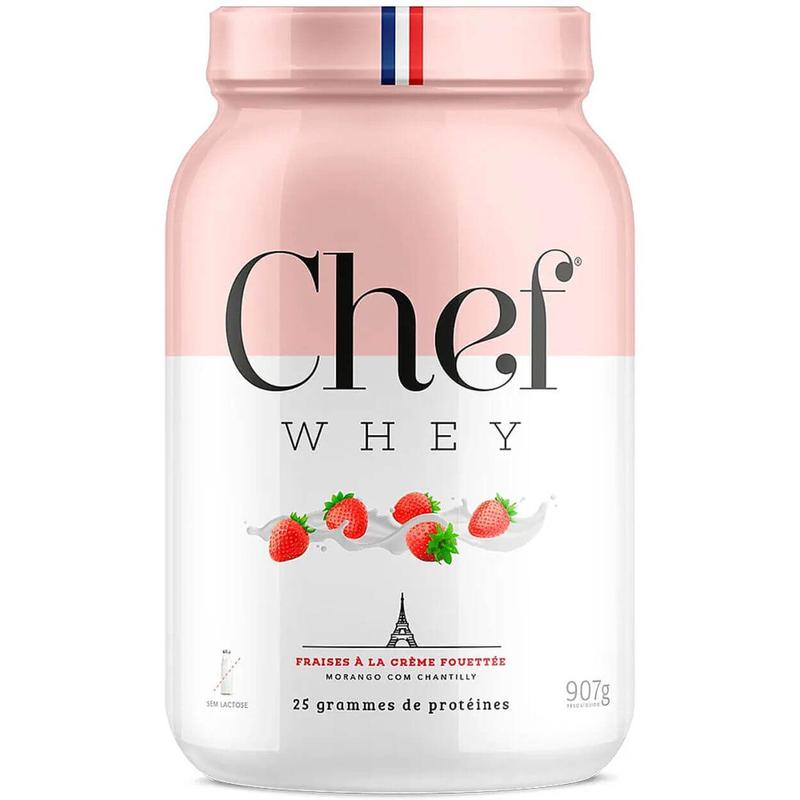 Whey Protein Zero Lactose Chef Whey 907g Para Intolerantes a Lactose Massa Muscular