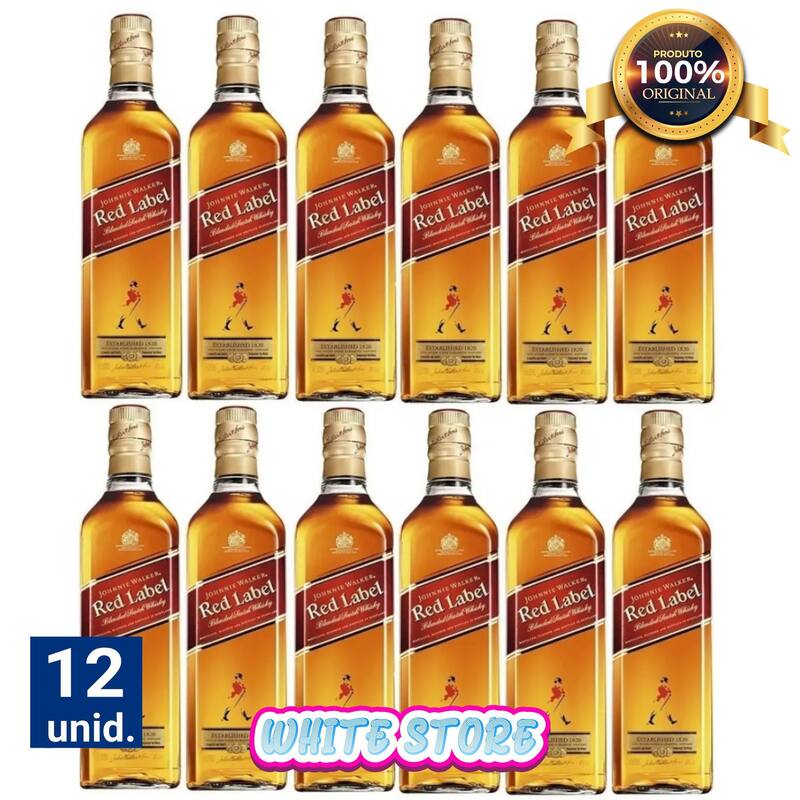 Whisky Johnnie Walker Red Label Escocês 1L ( Caixa Fechada 12 Unidades ...